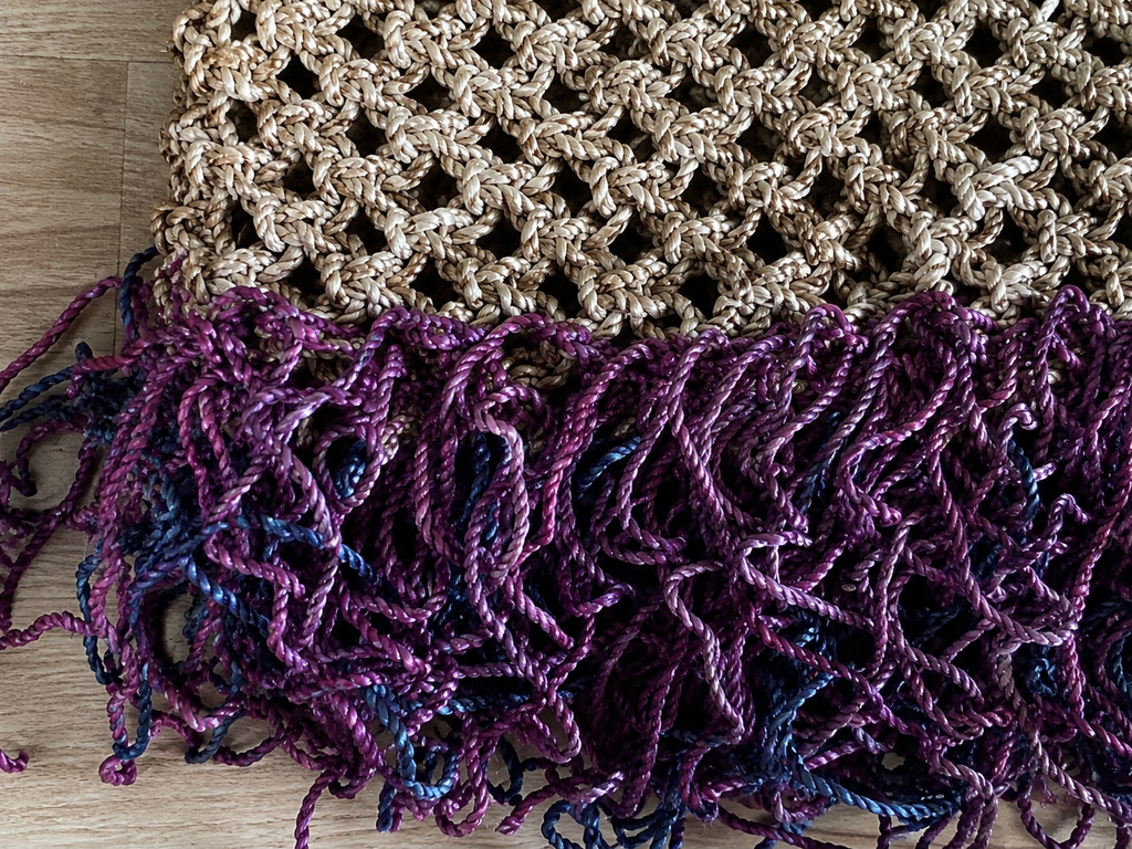 Knotted Tote Bag with Short Fringes