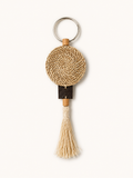 Disc Keychain with Fish Twine Tassels