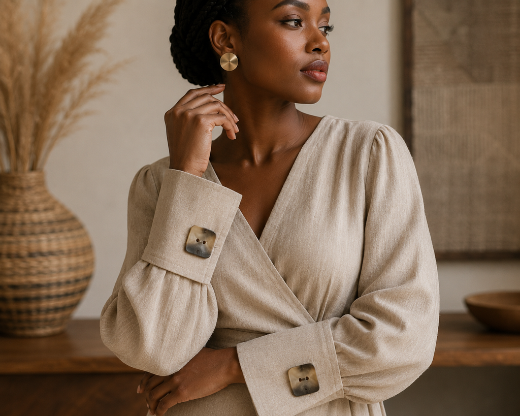 SQUARE | Signature Natural Button Collection