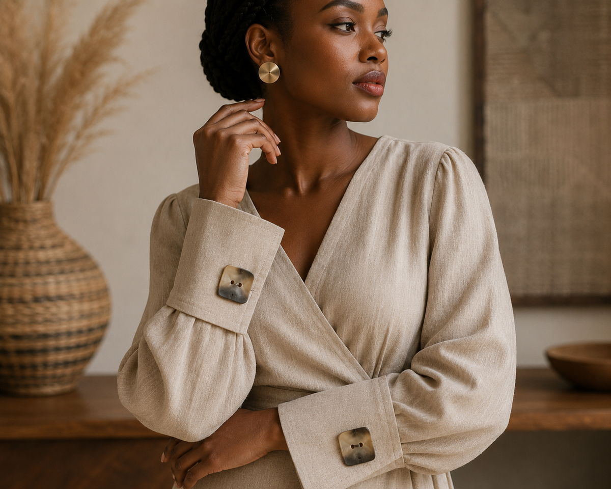 SQUARE | Signature Natural Button Collection