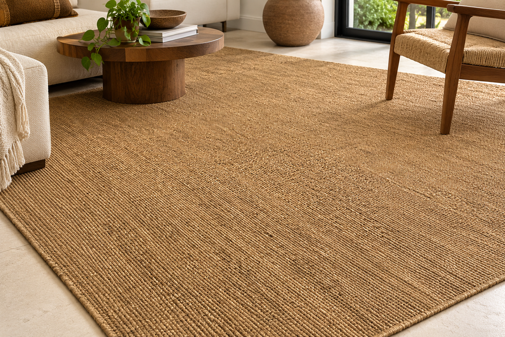 Water Hyacinth and Acrylic Wool Rug