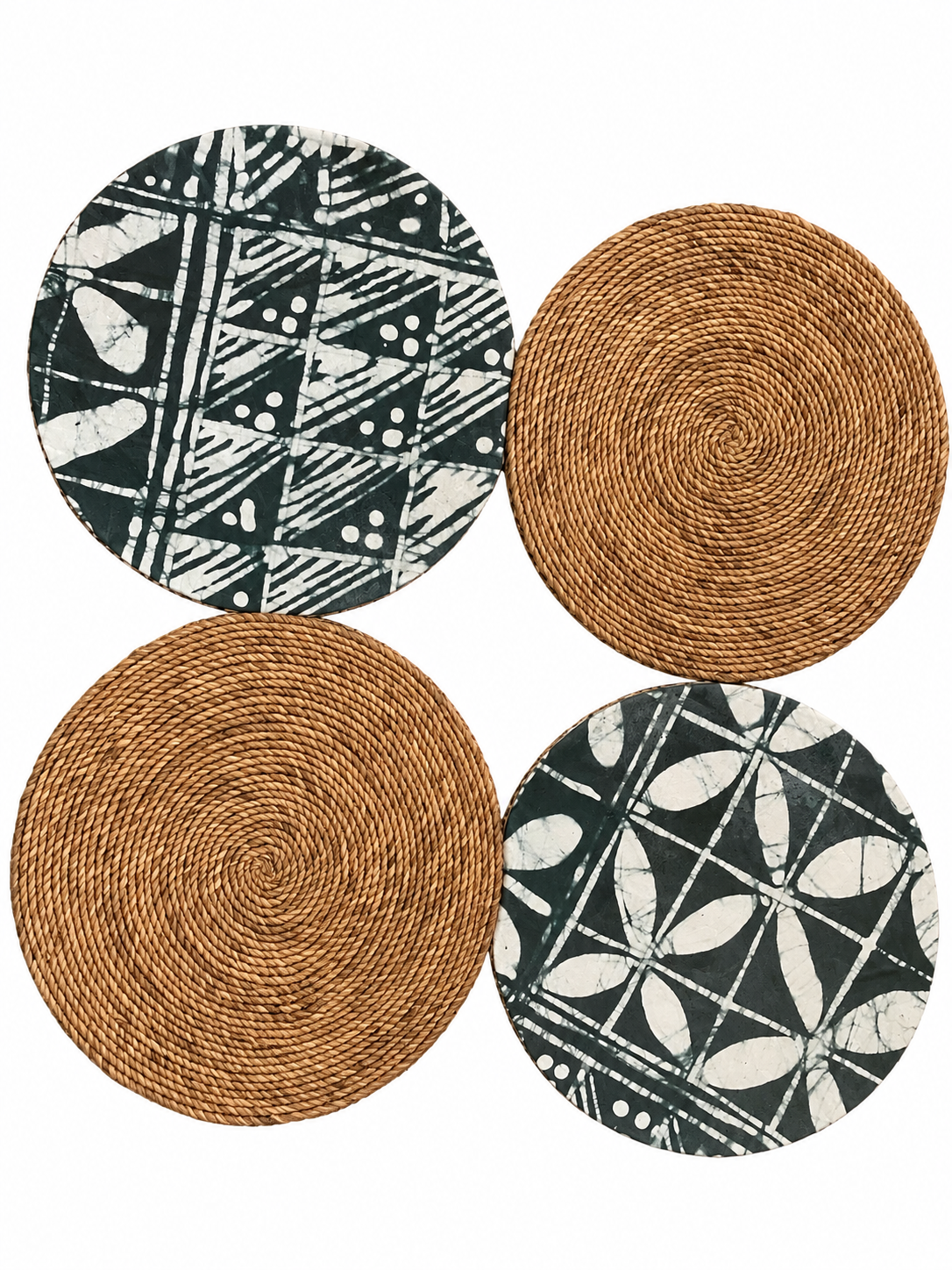 Water Hyacinth and Batik Placemats (Set of 4)