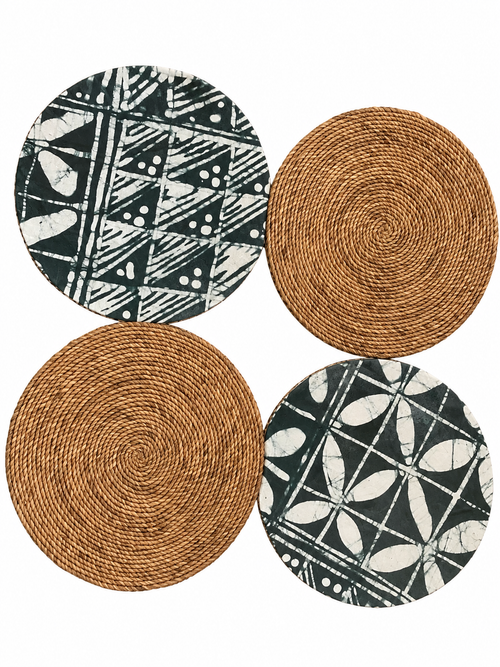 Water Hyacinth and Batik Placemats (Set of 4)