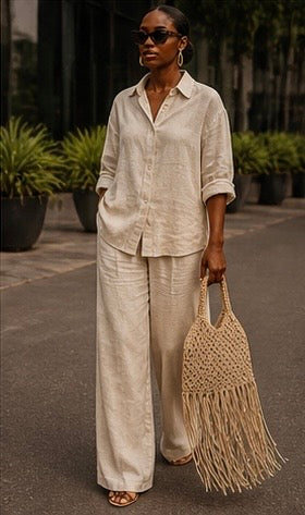 Knotted Tote Bag with Long Fringes